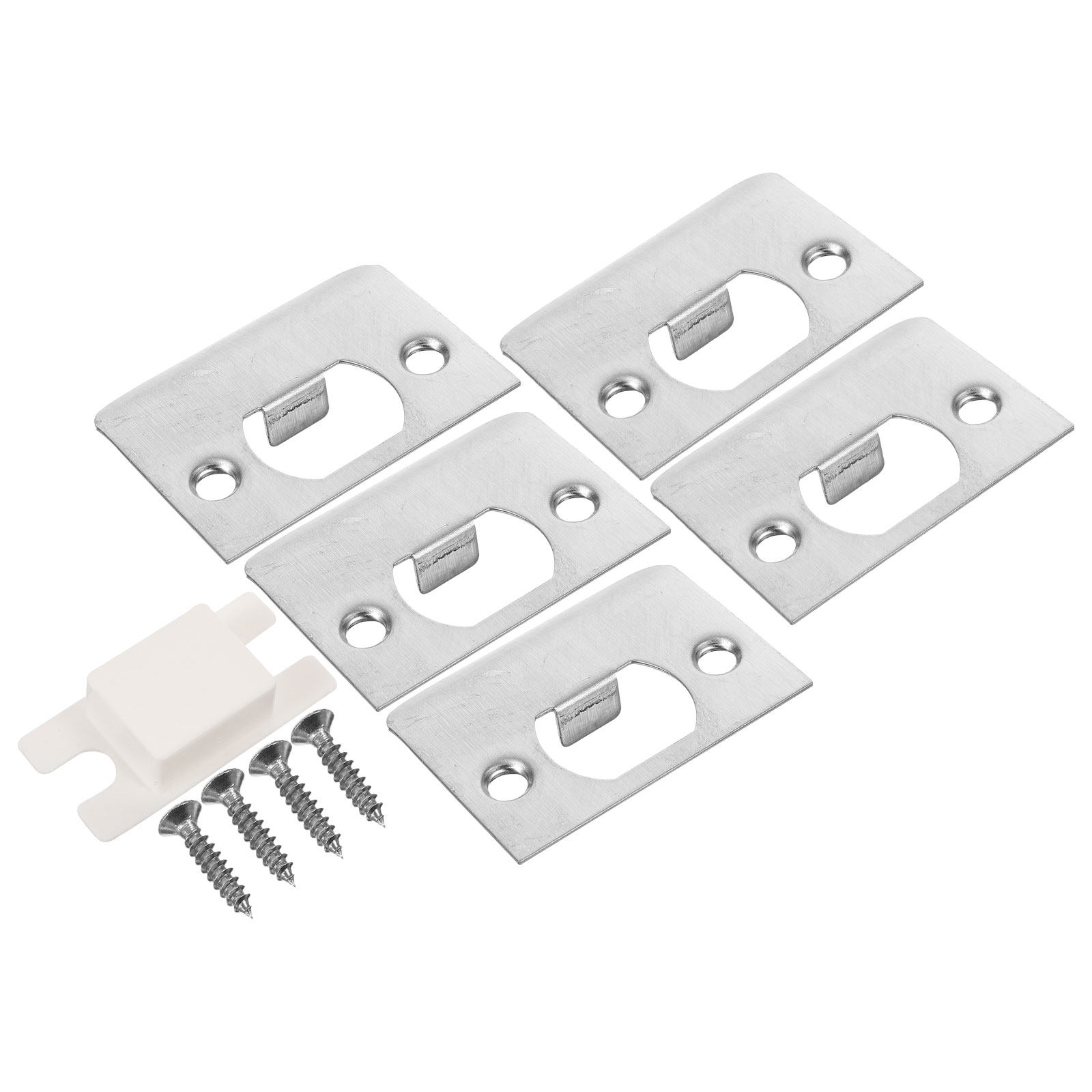 Door Reinforcer Kit - 4Sets Door Strike Plate Stainless Steel