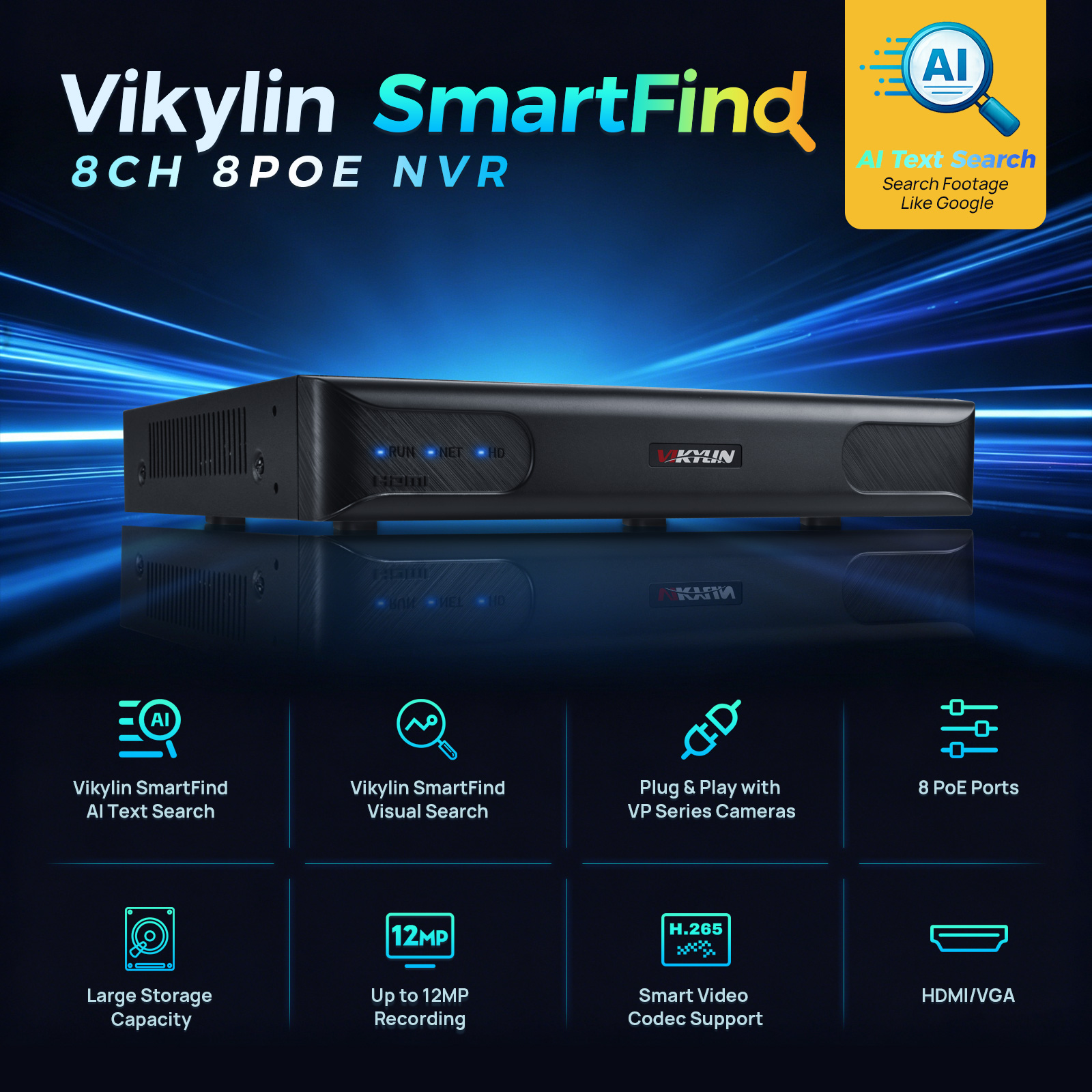 Home Security Recorder - Vikylin 4K NVR UP to 12MP
