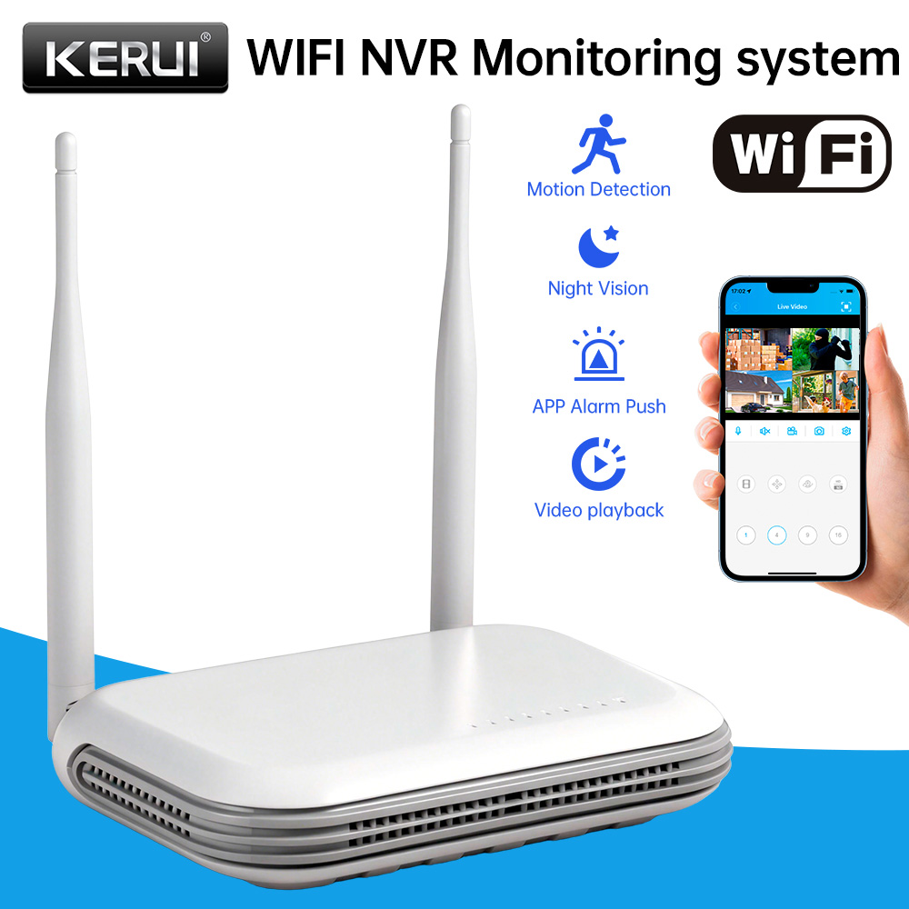 Home Security Recorder - KERUI Mini Network WIFI 8CH NVR