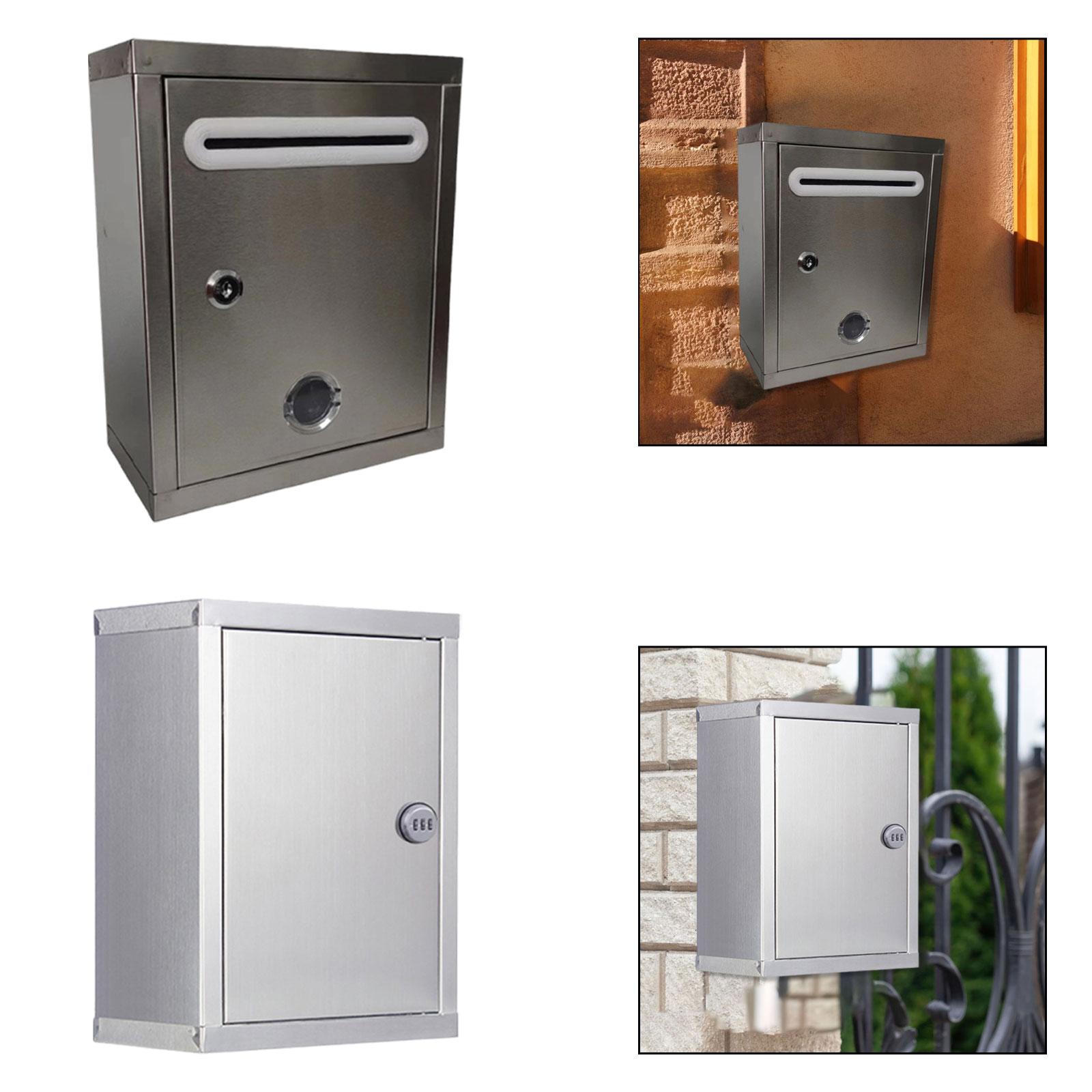 Home Security Letters - Wall Mounted Stainless Steel Mailbox with
