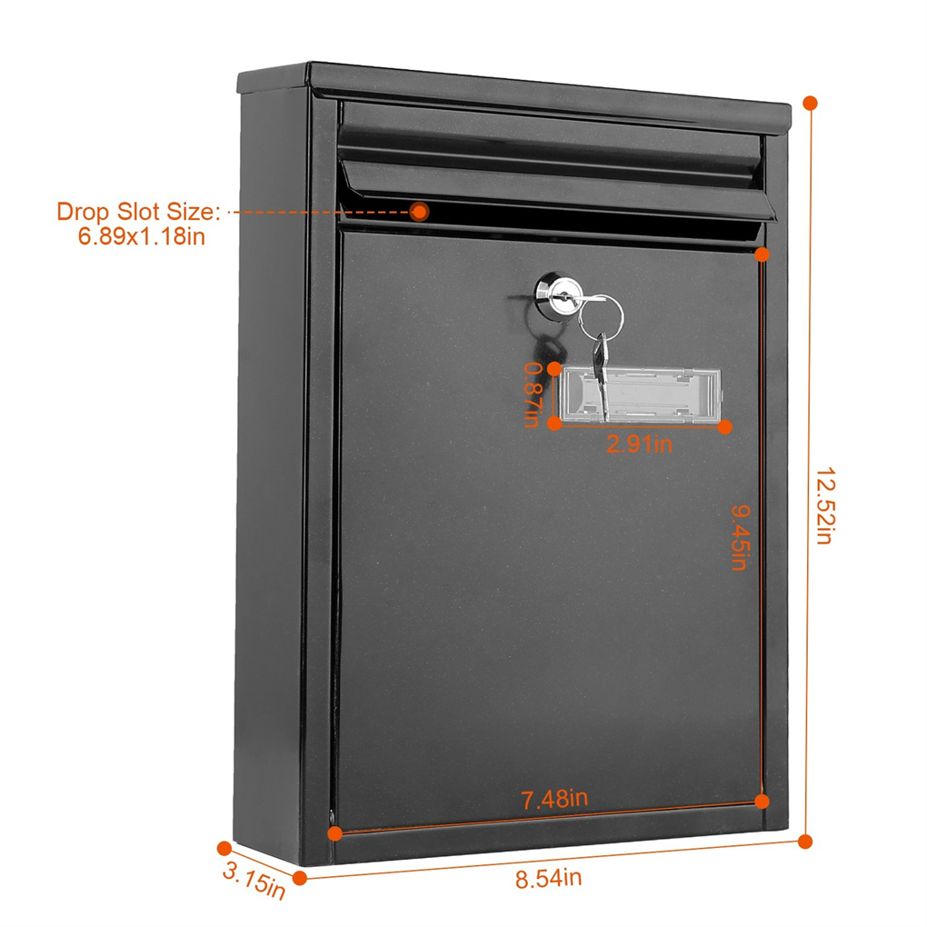Wall Mount Mailbox Lockable Ga - Home Security Letters 评论和价格