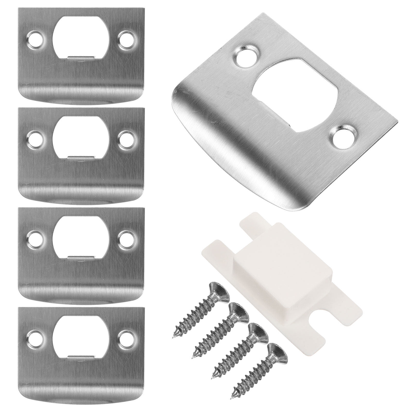 4Sets Door Strike Plate Stainl - Door Reinforcer Kit 评论和价格