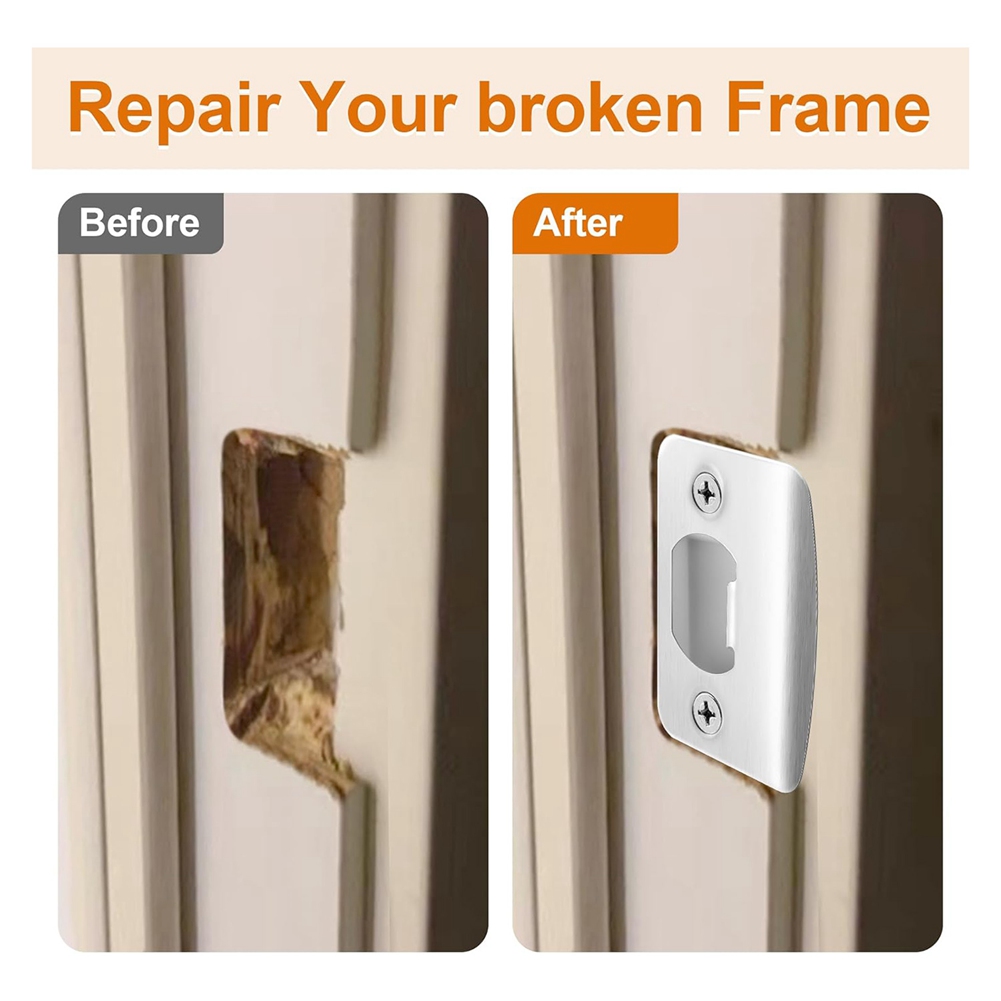 4 Pack Door Latch Strike Plate - Door Reinforcer Kit 评论和价格