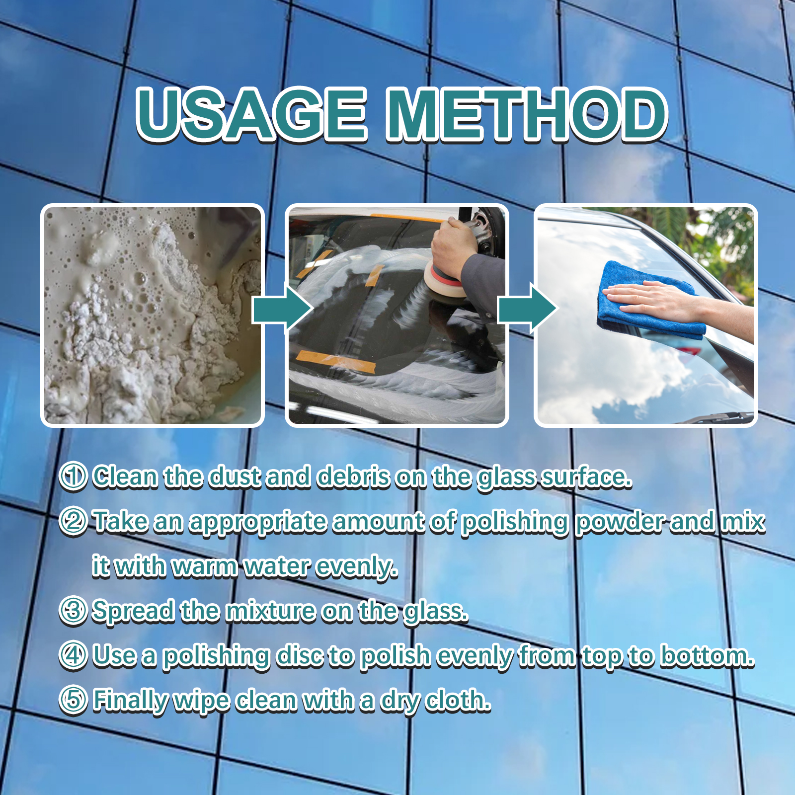 Glass Scratch Cleaning Powder: - Glass Break Detector 评论和价格