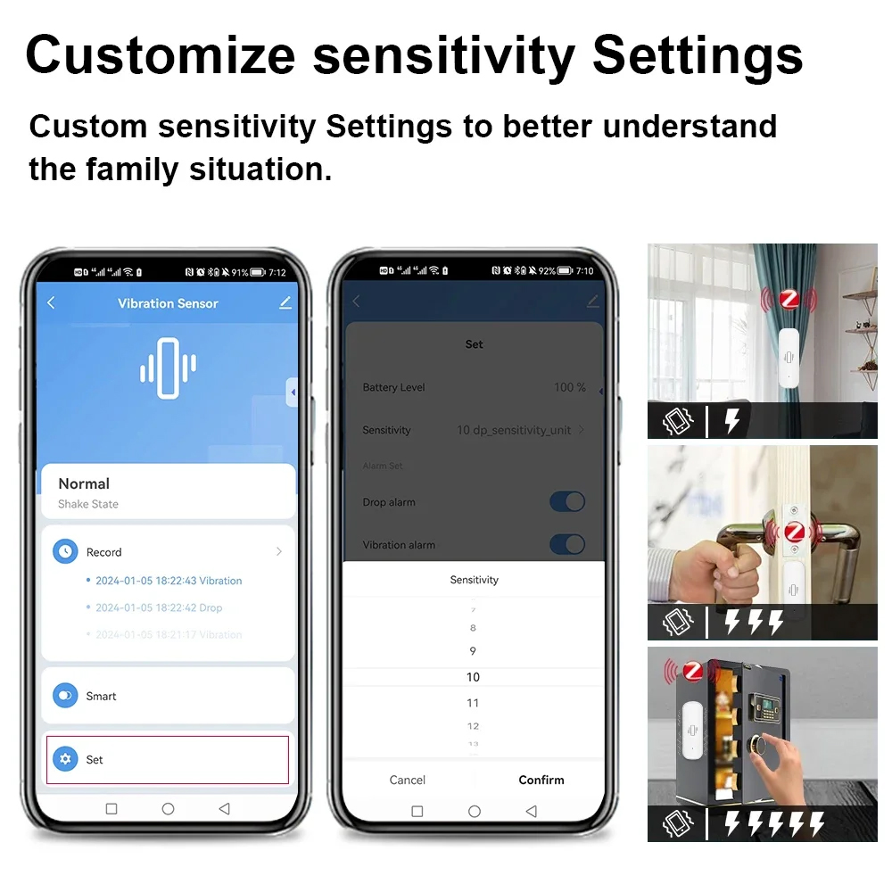 Smart ZigBee Vibration Sensor  - Home Security Alarm 评论和价格