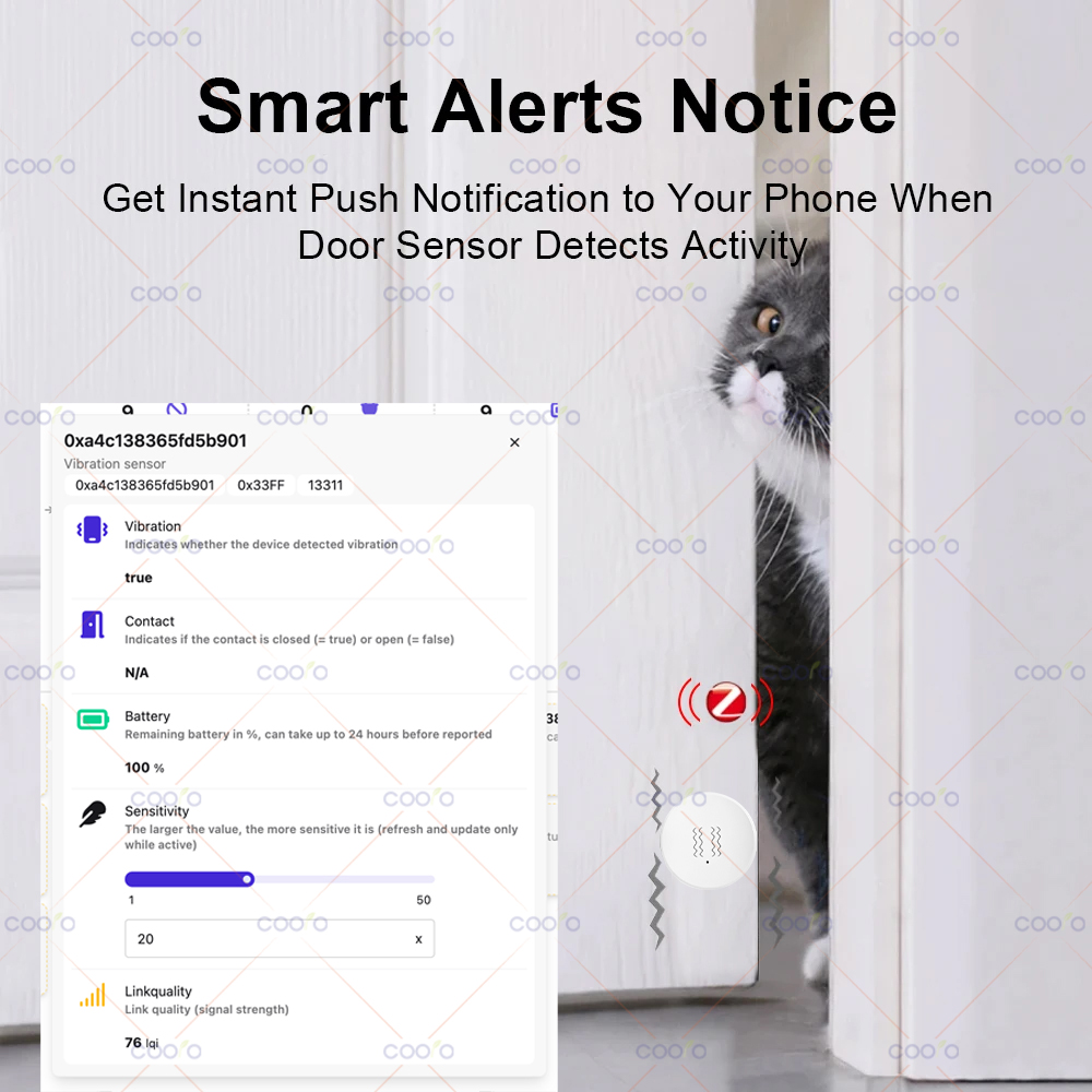 ZigBee 3.0 Vibration Sensor Re - Home Security Alarm 评论和价格