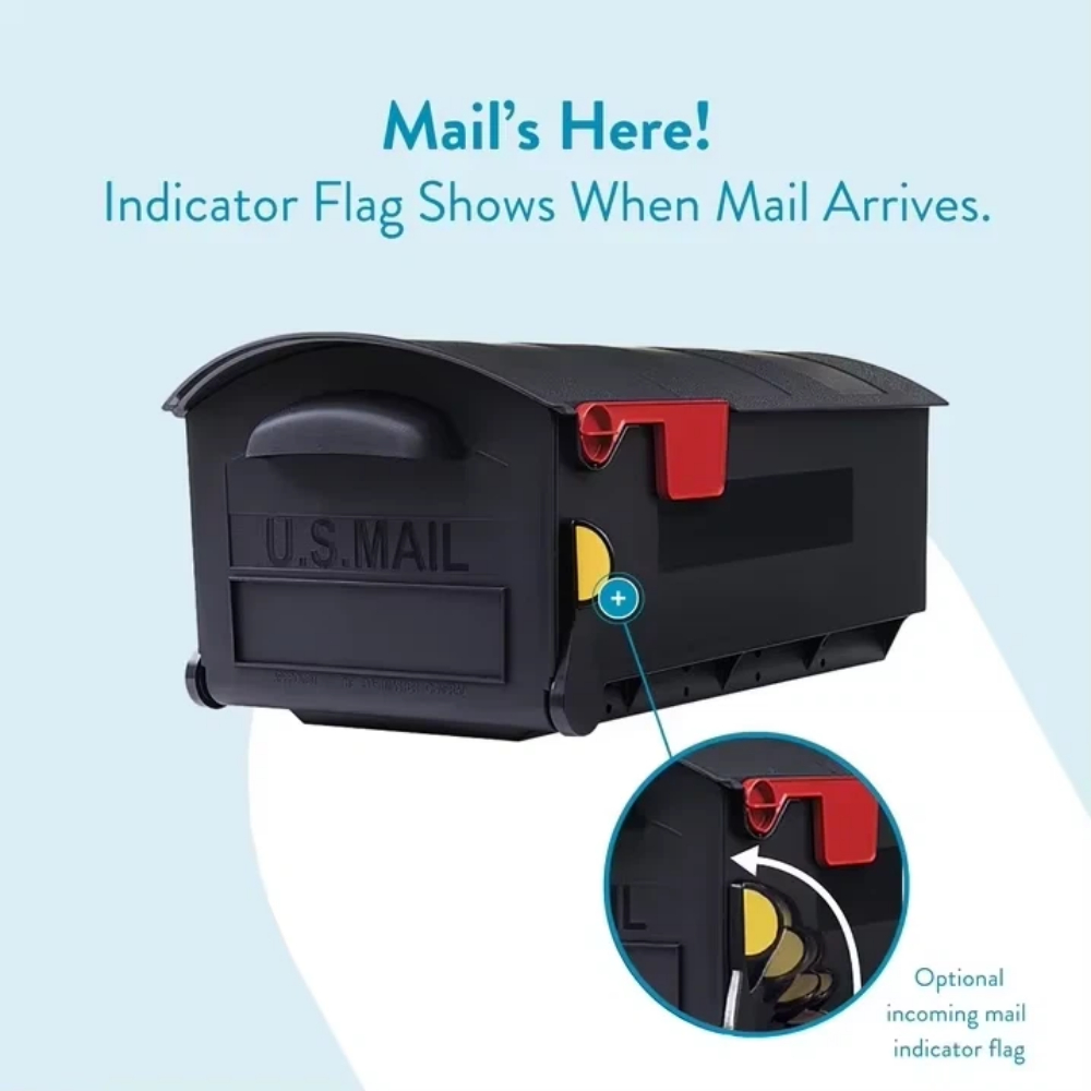Patriot Large Post-Mount Mailb - Home Security Letters 评论和价格