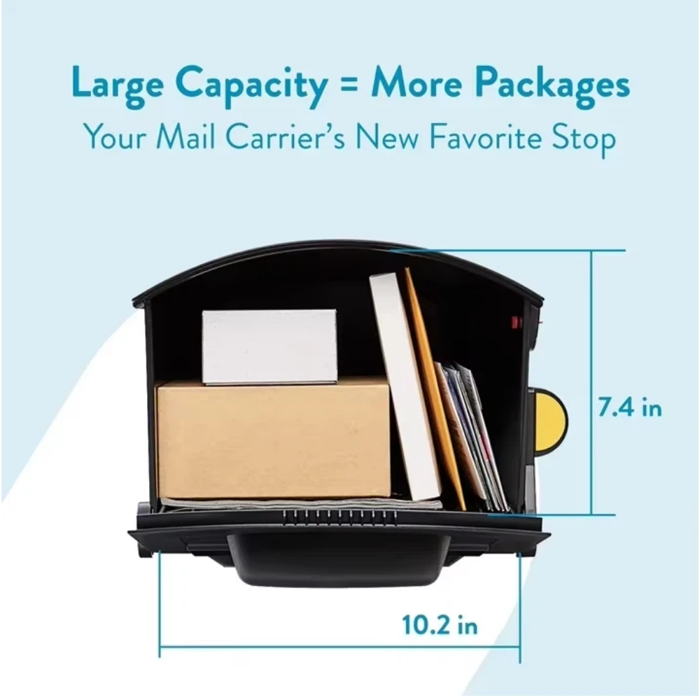 Patriot Large Post-Mount Mailb - Home Security Letters 评论和价格
