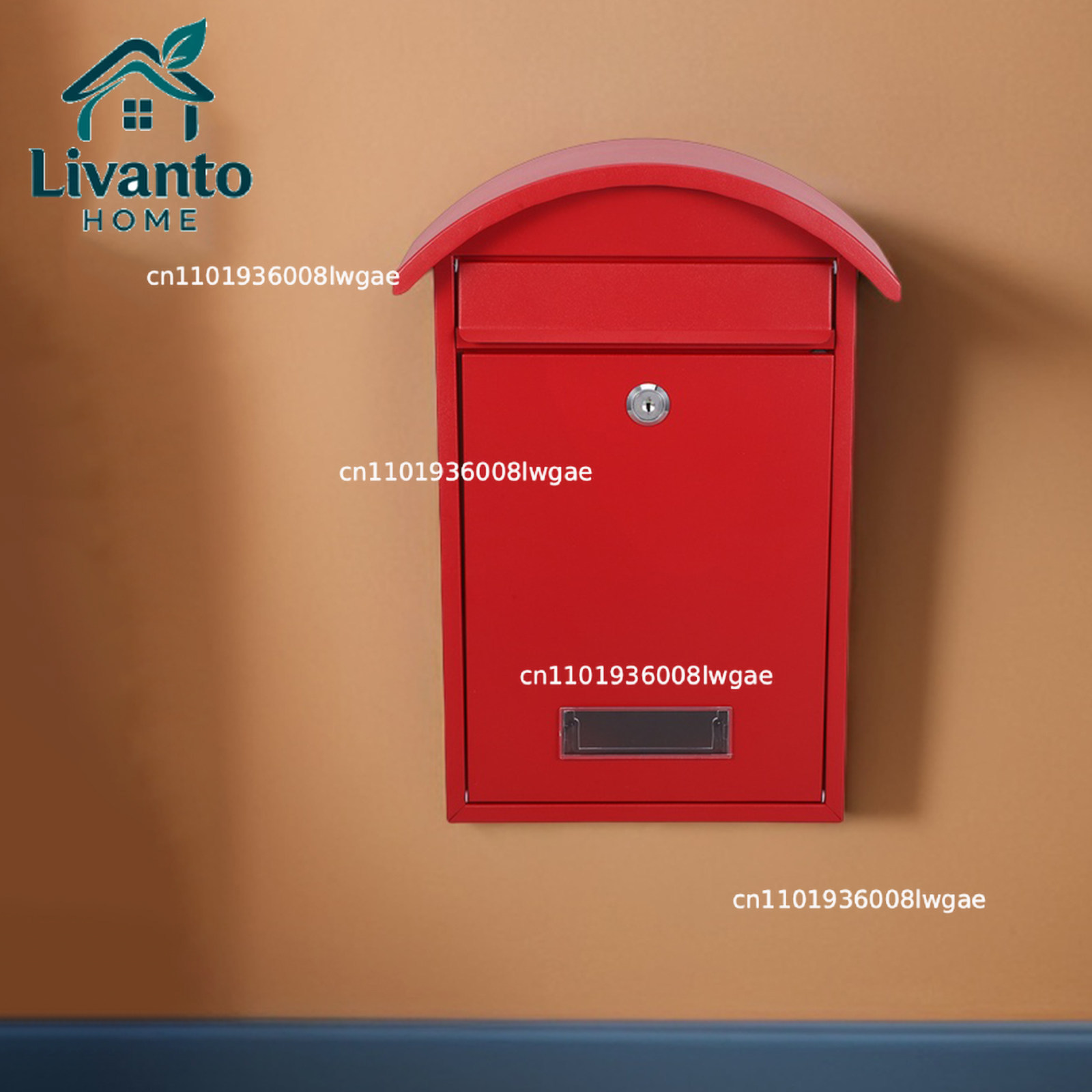 Wall Mailbox Lockable Red 14 X - Home Security Letters 评论和价格