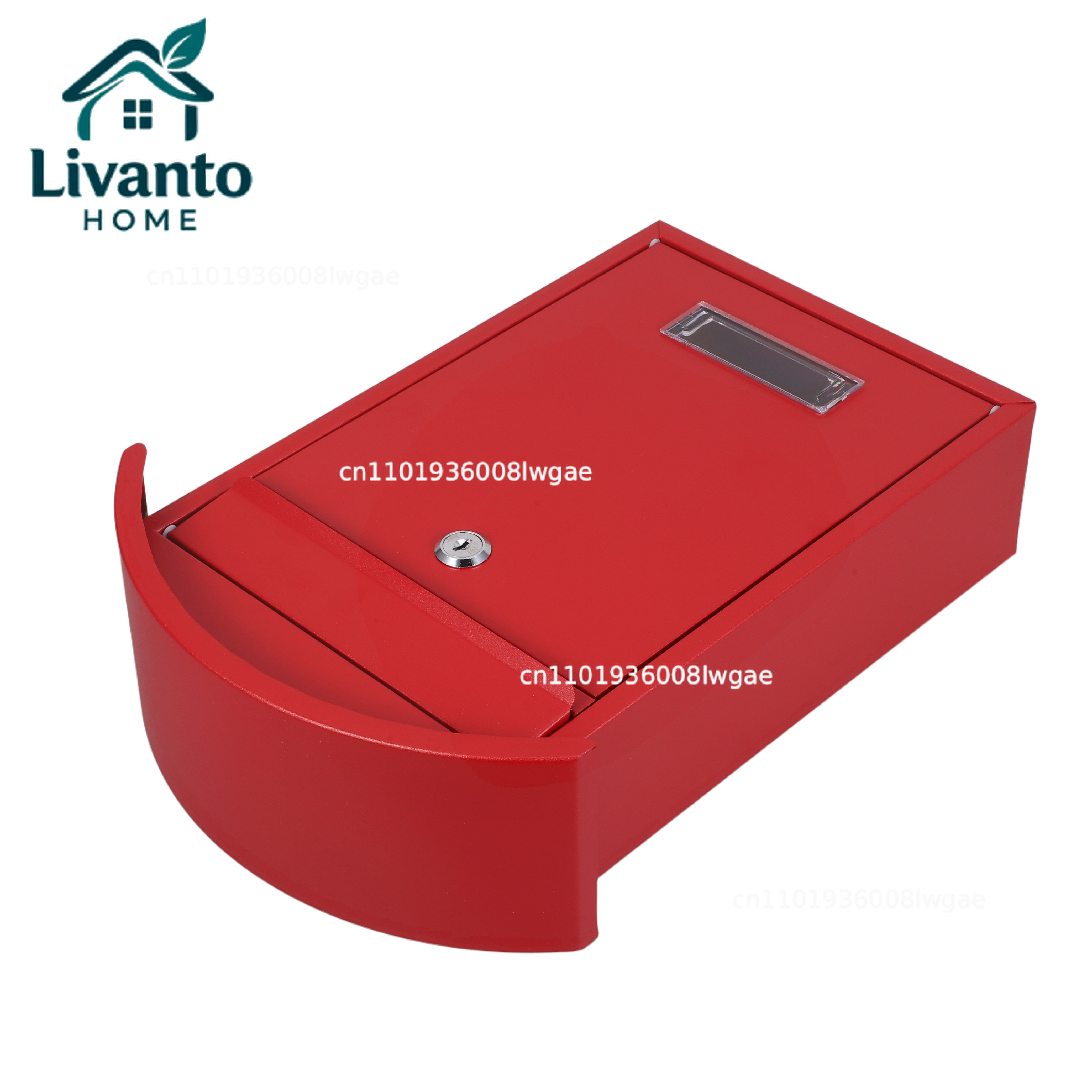 Wall Mailbox Lockable Red 14 X - Home Security Letters 评论和价格