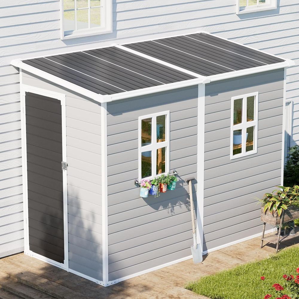 Gray 8x4x6 ft. Plastic Storage - Door Reinforcer Kit 评论和价格