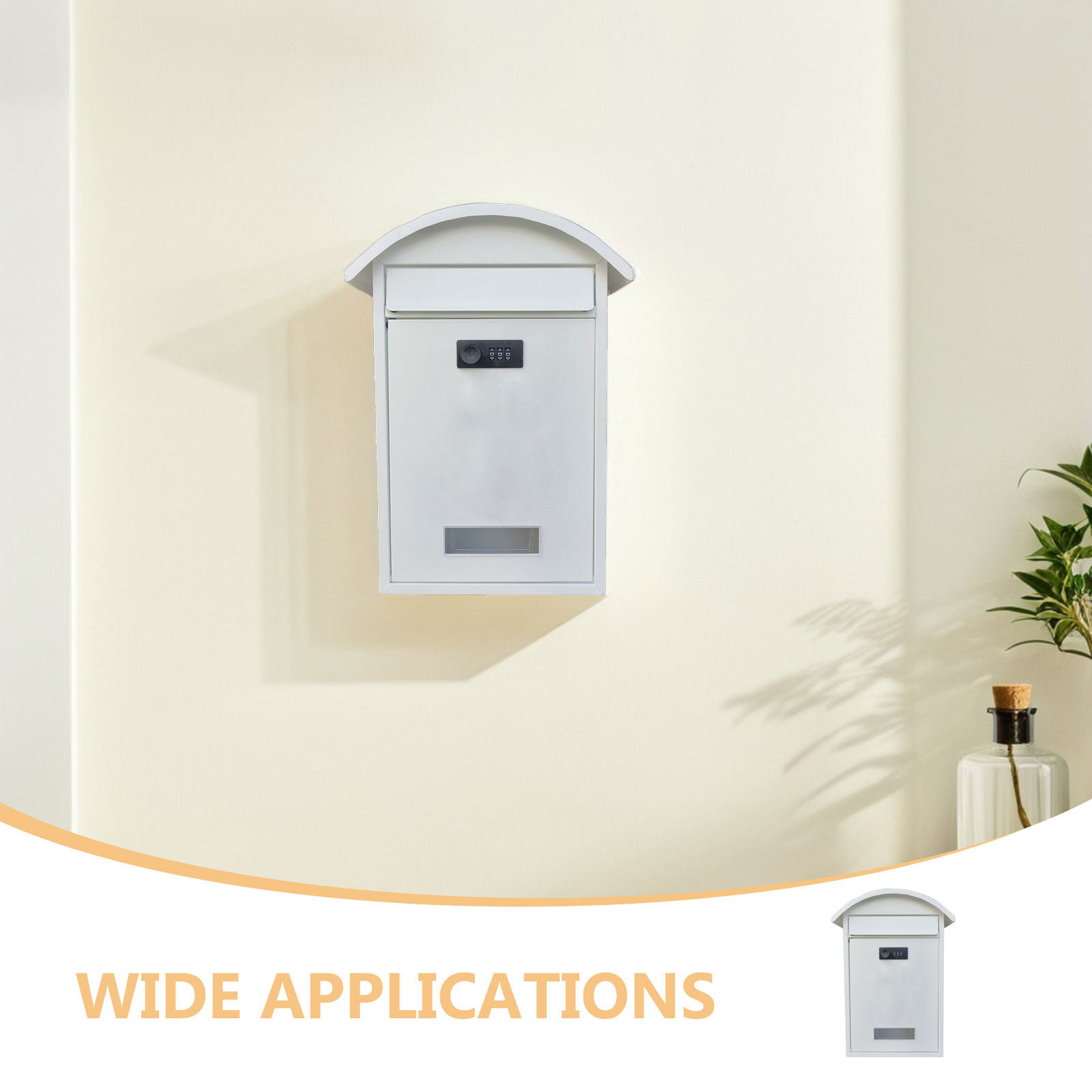 Locking Wall Mounted Mailbox P - Home Security Letters 评论和价格