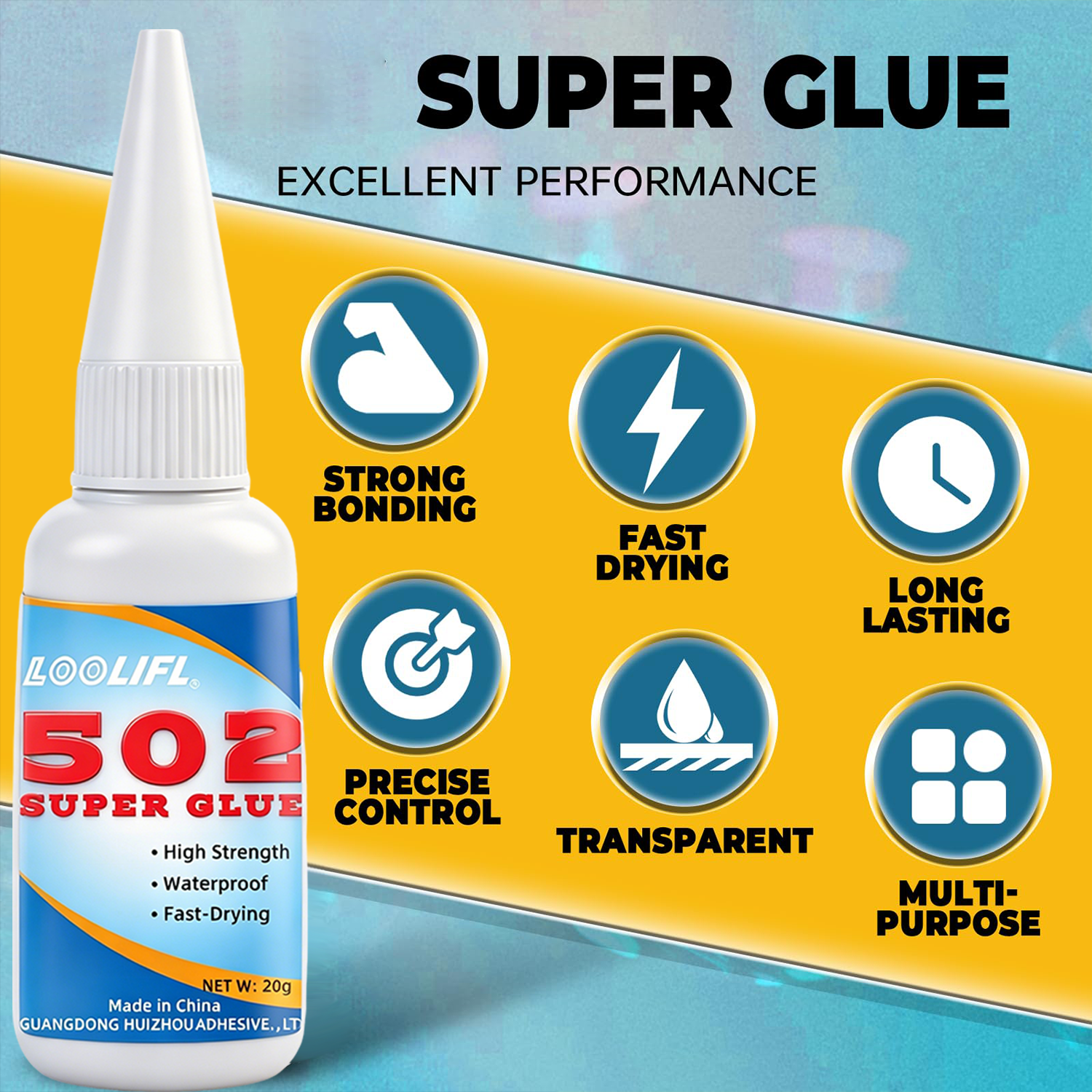 LOOLIFL502 Super Glue extra st - Glass Break Detector 评论和价格