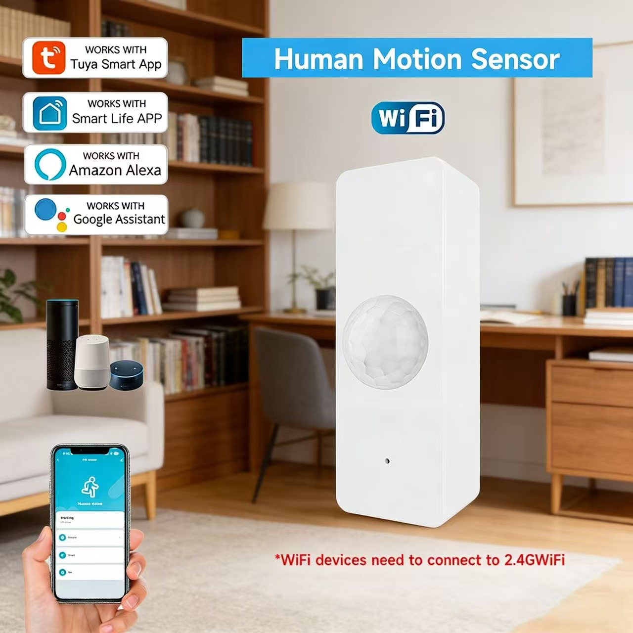 WiFi Smart PIR Motion Sensor T - Home Security Alarm 评论和价格