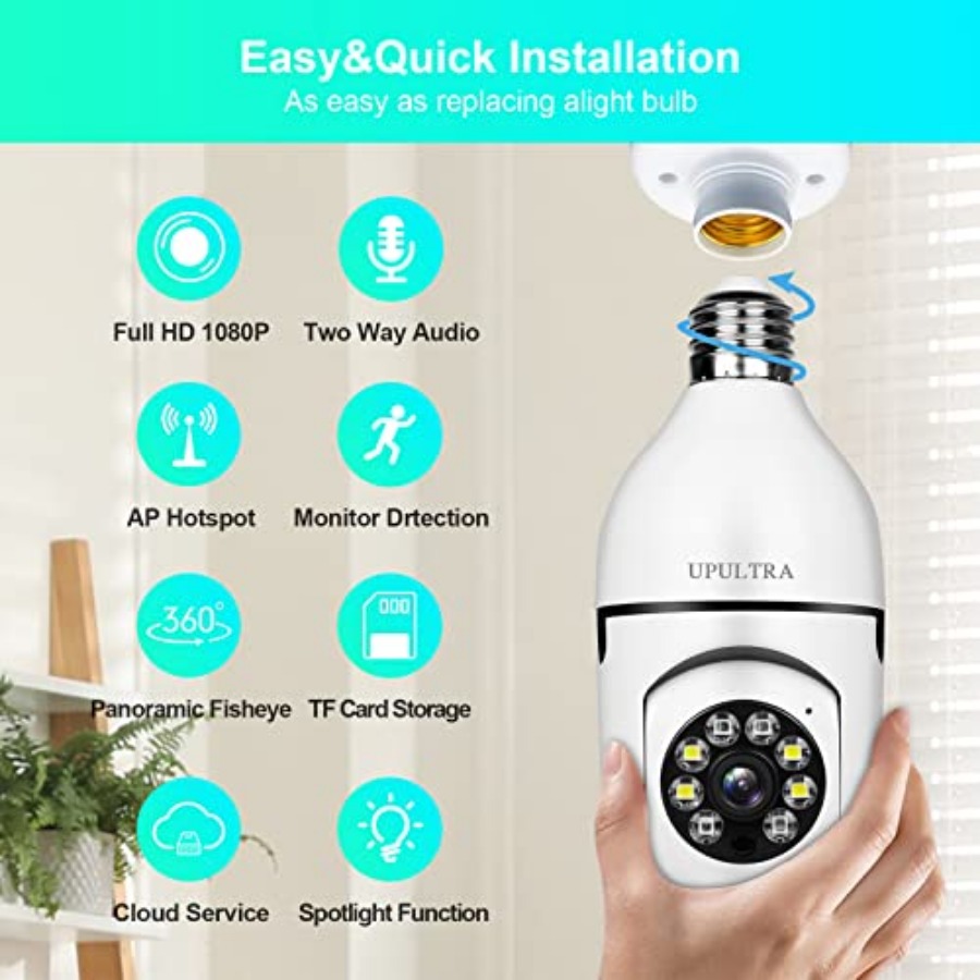 Light Bulb 1080P Security Wire - Home Security Alarm 评论和价格