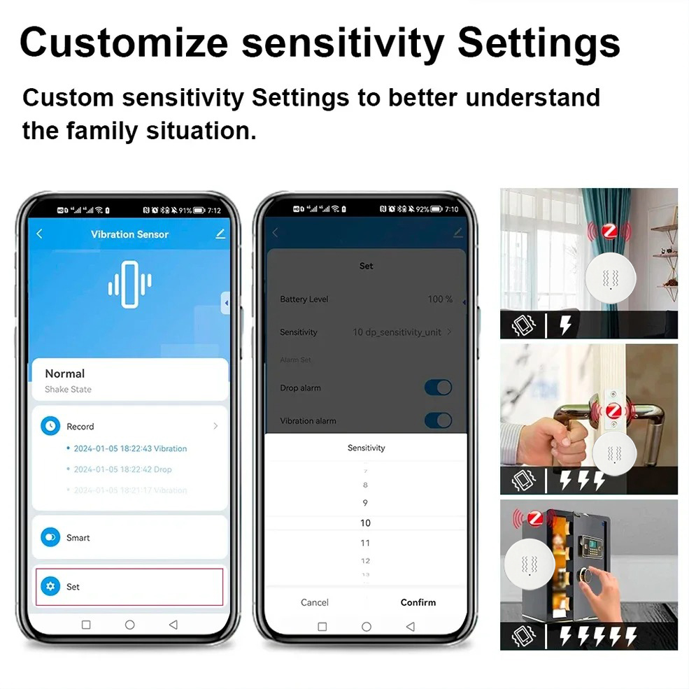 Tuya ZigBee Smart Vibration &  - Home Security Alarm 评论和价格
