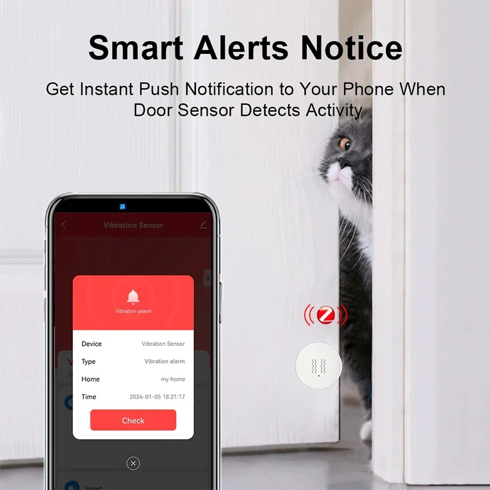 Tuya ZigBee Smart Vibration &  - Home Security Alarm 评论和价格