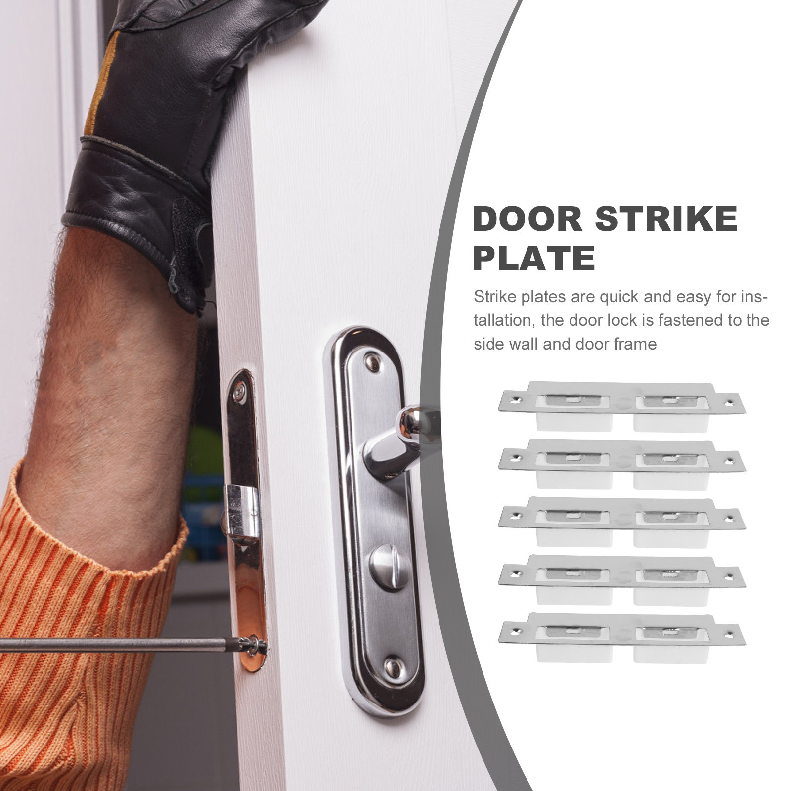 5Pcs Stainless Steel Door Stri - Door Reinforcer Kit 评论和价格