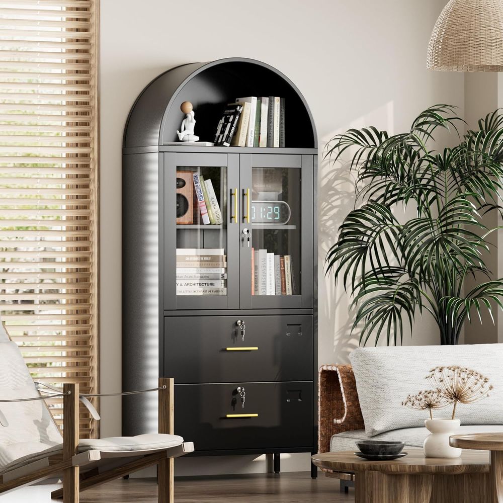 Secure Arched Metal Filing Cab - Home Security Letters 评论和价格