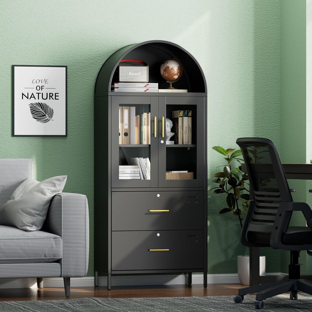 Secure Arched Metal Filing Cab - Home Security Letters 评论和价格