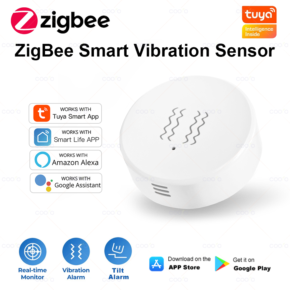 ZigBee Tuya Smart Vibration Se - Home Security Alarm 评论和价格