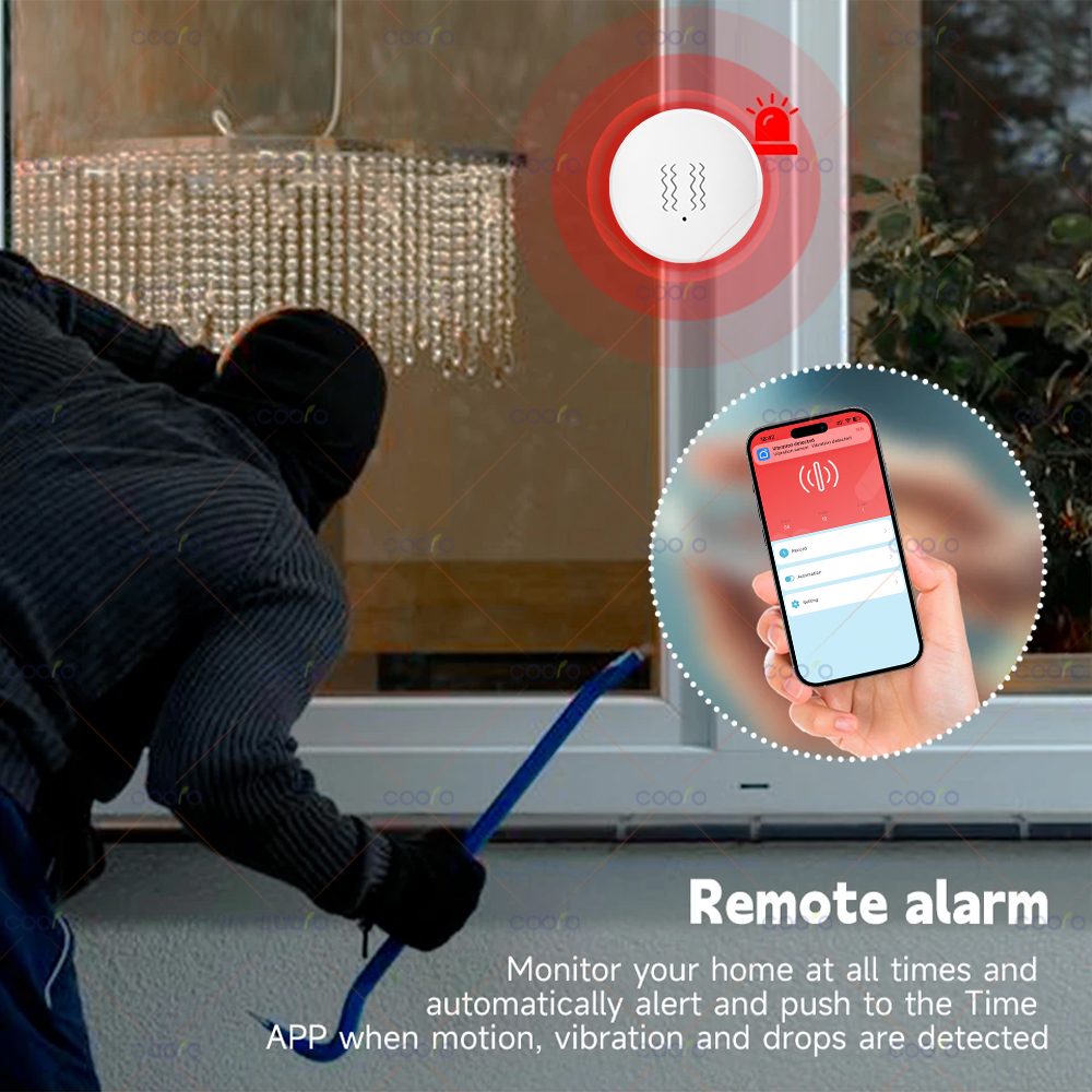 ZigBee Tuya Smart Vibration Se - Home Security Alarm 评论和价格
