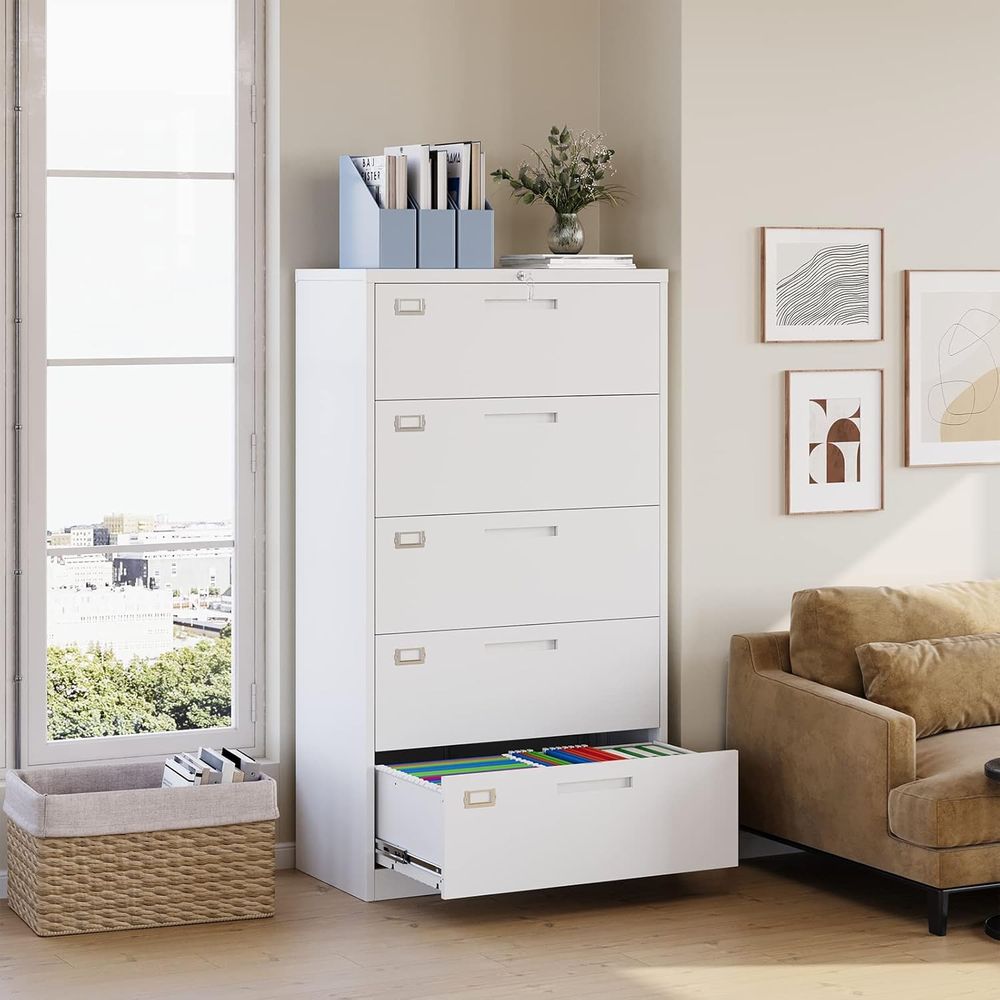 Secure 5 Drawer Metal Filing C - Home Security Letters 评论和价格