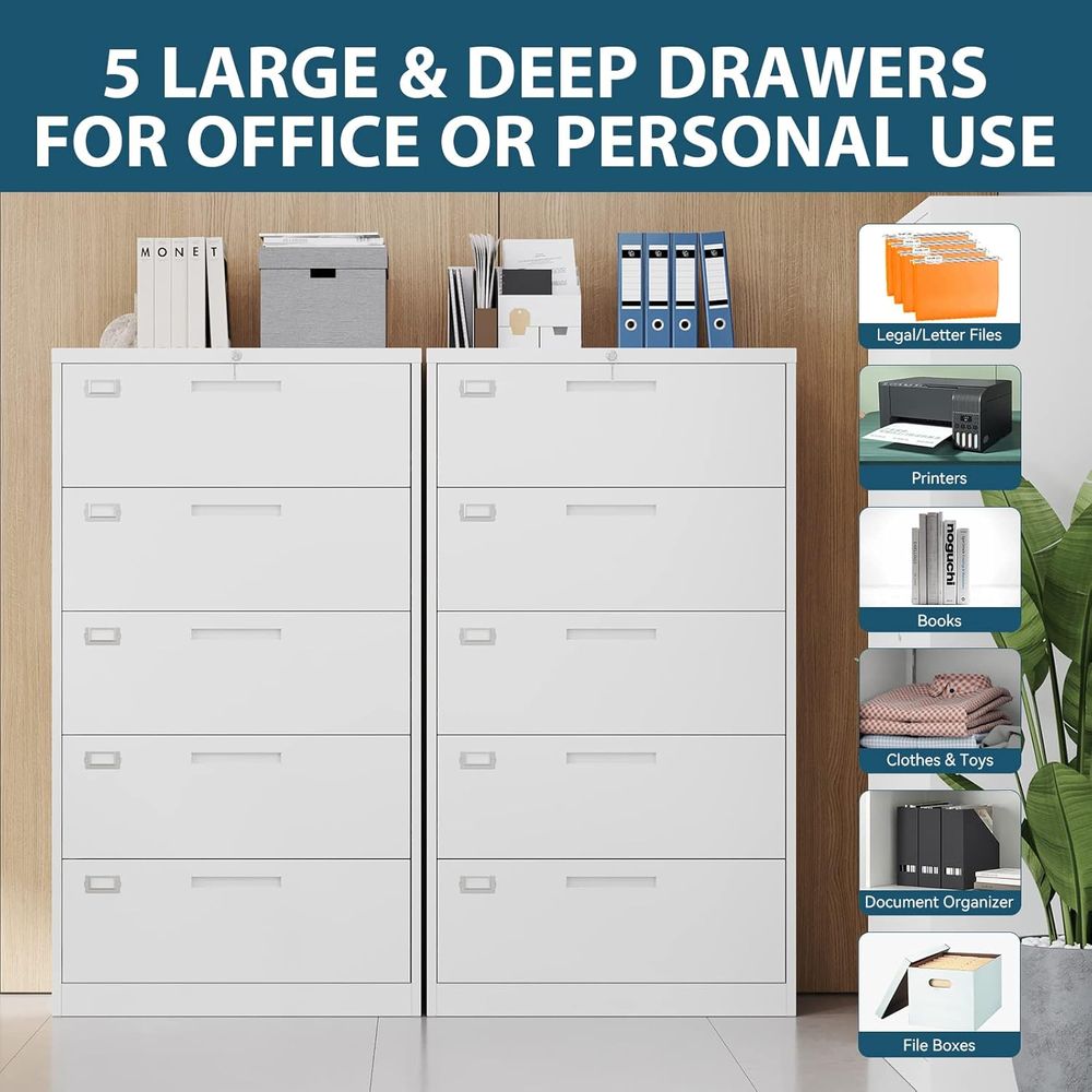 Secure 5 Drawer Metal Filing C - Home Security Letters 评论和价格