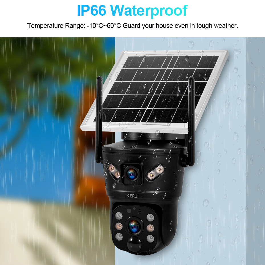 KERUI Outdoor 6MP Solar Camera - Home Security Recorder 评论和价格