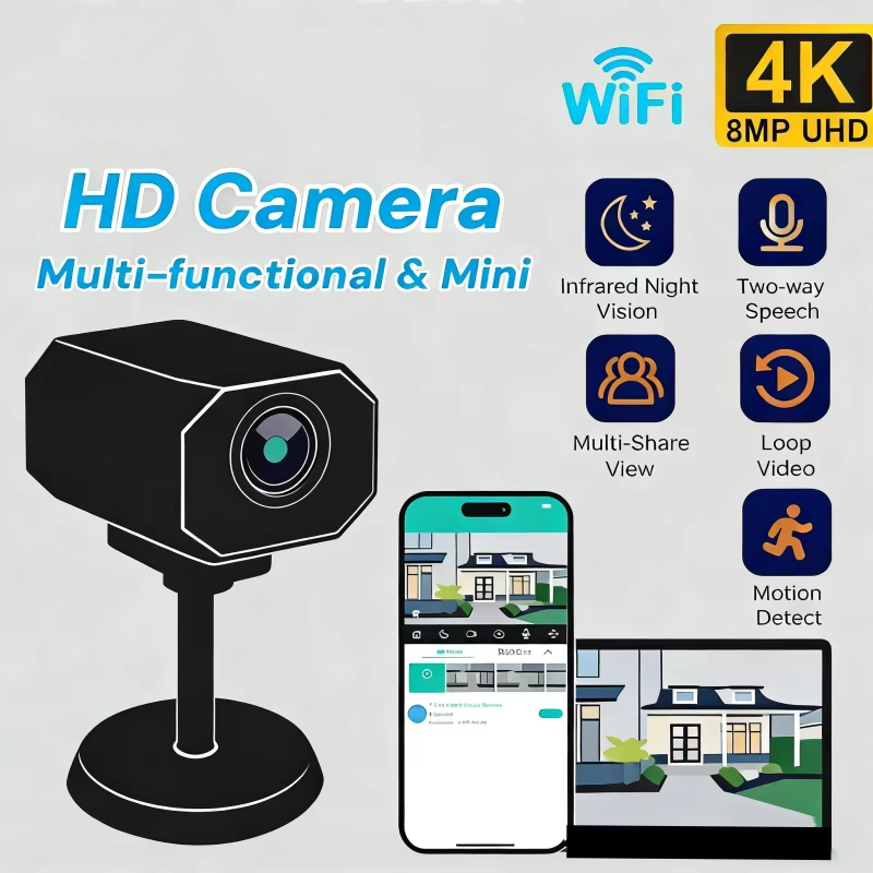 4K HD WiFi Security Camera for - Home Security Recorder 评论和价格