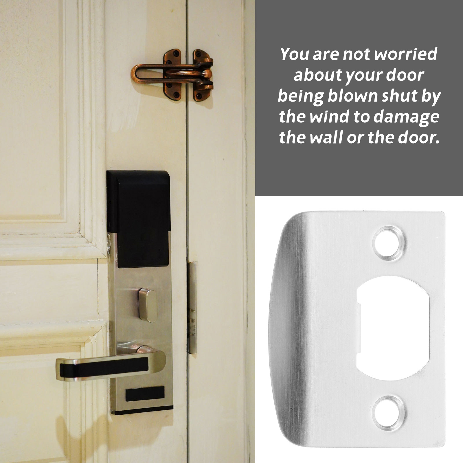 8Pcs D-Shaped Door Strike Plat - Door Reinforcer Kit 评论和价格