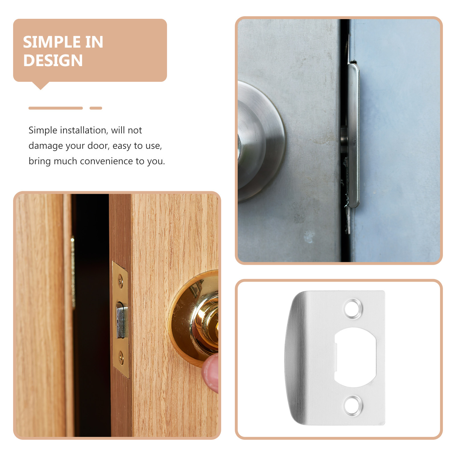8Pcs D-Shaped Door Strike Plat - Door Reinforcer Kit 评论和价格