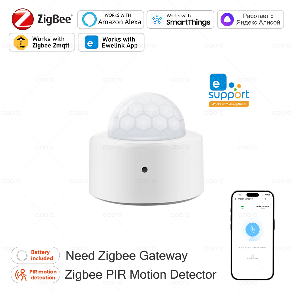 Zigbee Mini PIR Motion Sensor  - Home Security Alarm 评论和价格