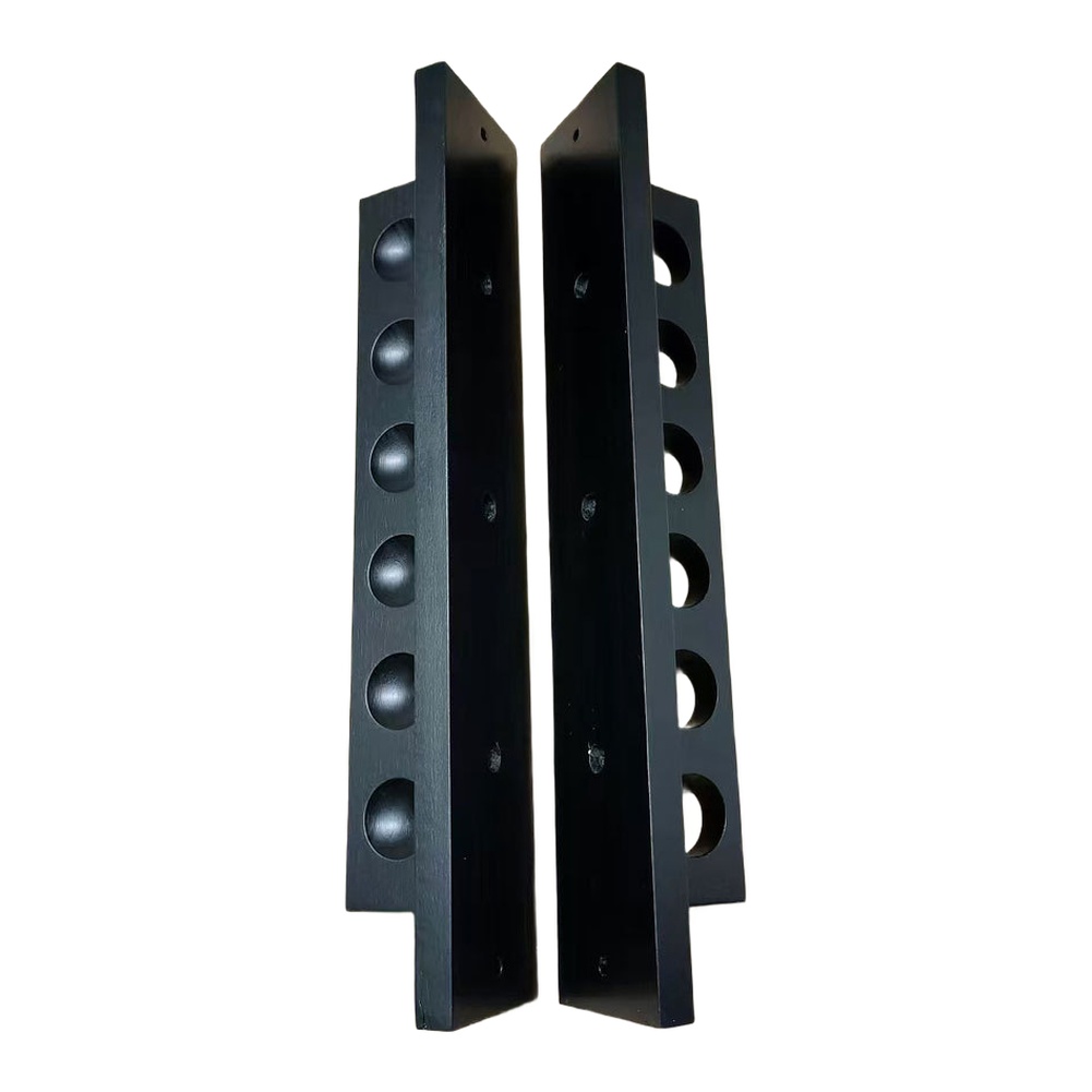 Six-Hole Wooden Pool Cue Rack  - Home Security Game 评论和价格