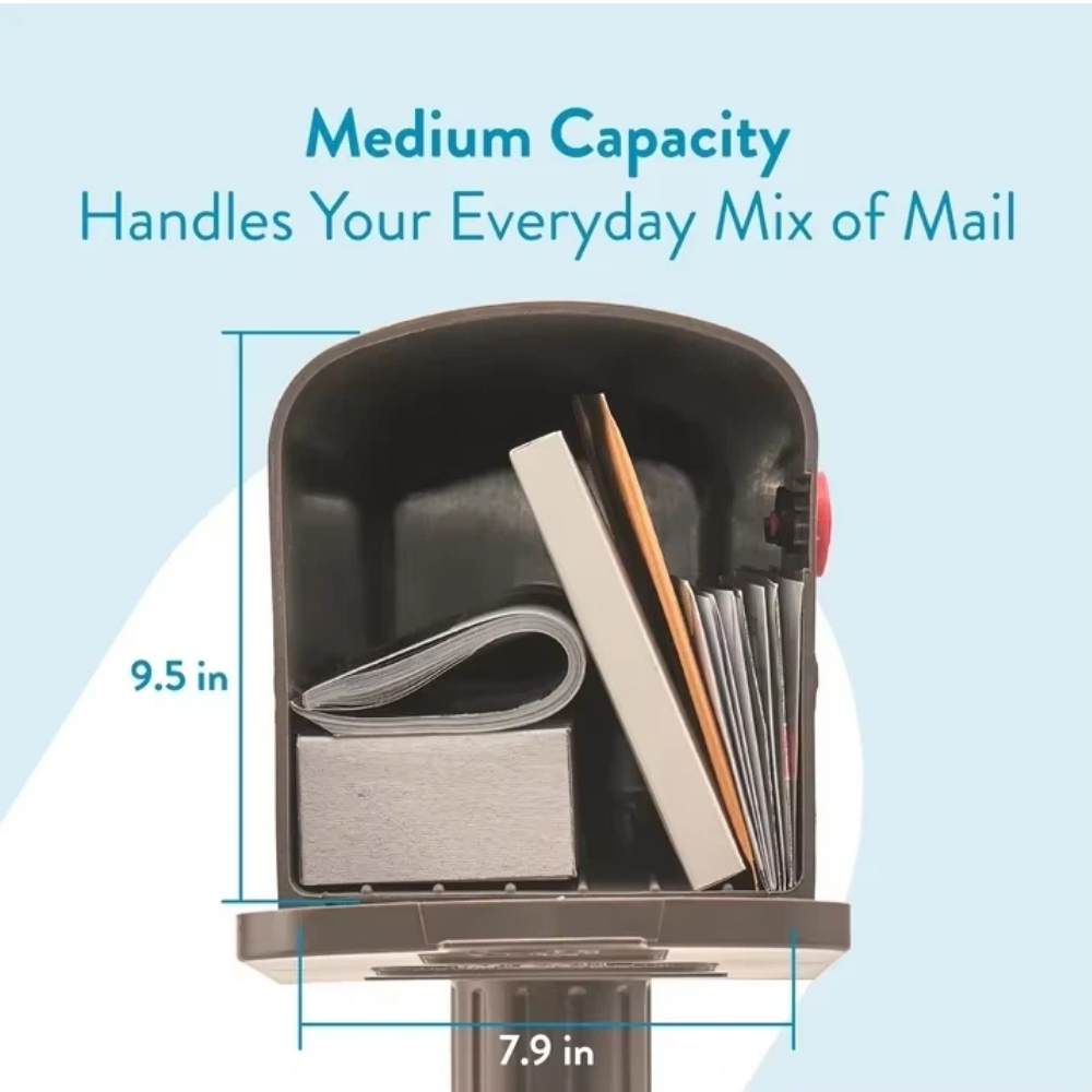 Newbury Medium Plastic Mailbox - Home Security Letters 评论和价格