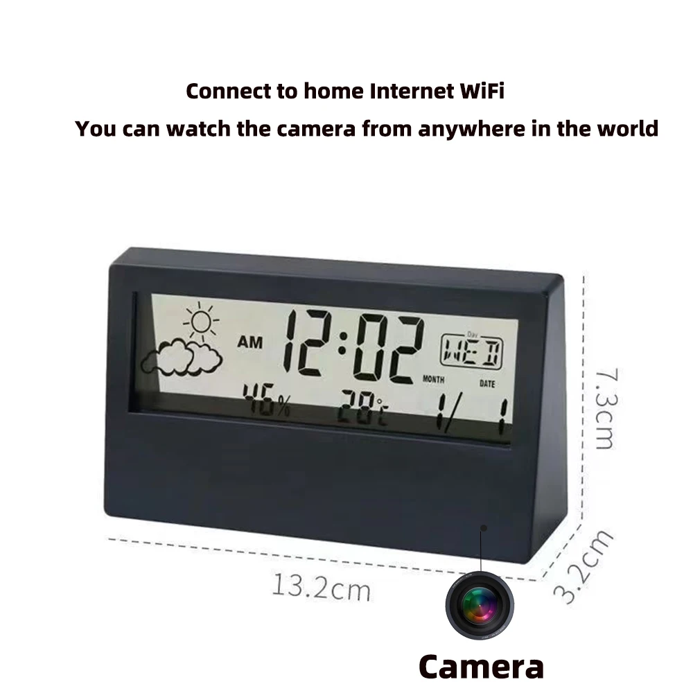 4K WiFi Clock Camera with Moti - Home Security Recorder 评论和价格