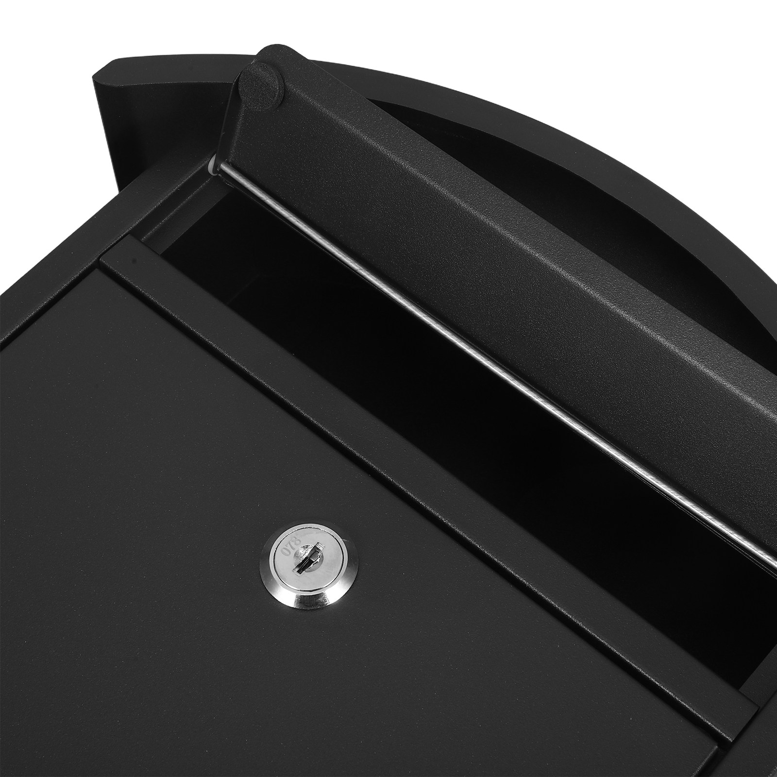 Black Lockable Wall Mailbox Ke - Home Security Letters 评论和价格